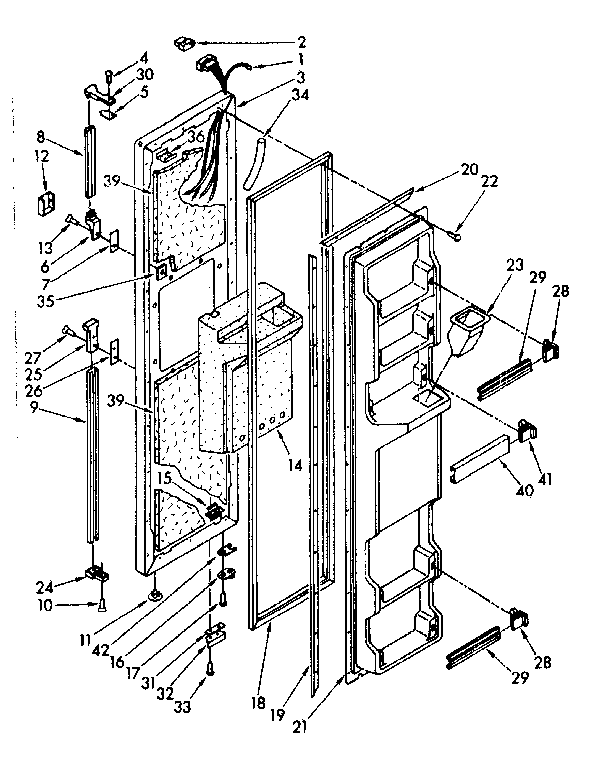 Freezer door parts