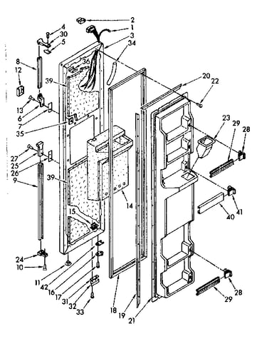 Freezer door parts
