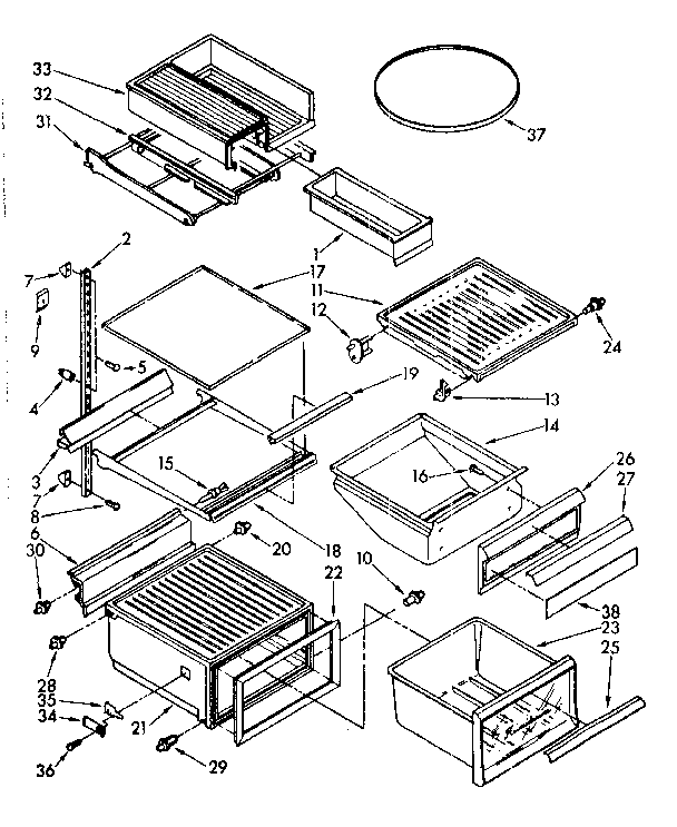 Refrigerator interior parts
