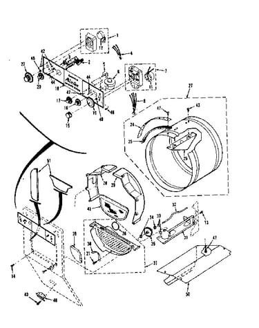 Console controls, drum