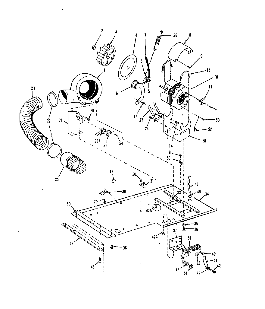 Dryer motor, blower, belt