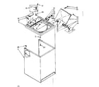 Kenmore 11082692300 top and cabinet parts diagram