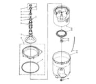 Kenmore 11082692100 agitator, basket and tub parts diagram