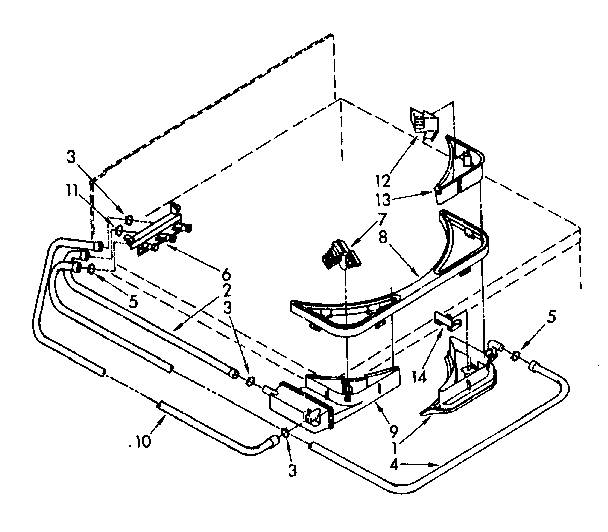 Bleach, detergent and rinse dispenser parts