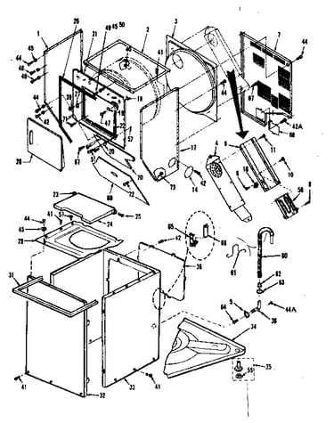 Cabinet parts, heater