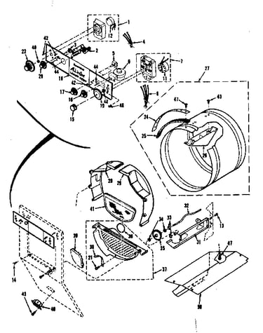 Console controls, drum