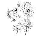 Kenmore 41789695720 dryer motor, blower, belt diagram