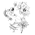 Kenmore 41789695120 dryer motor, blower, belt diagram
