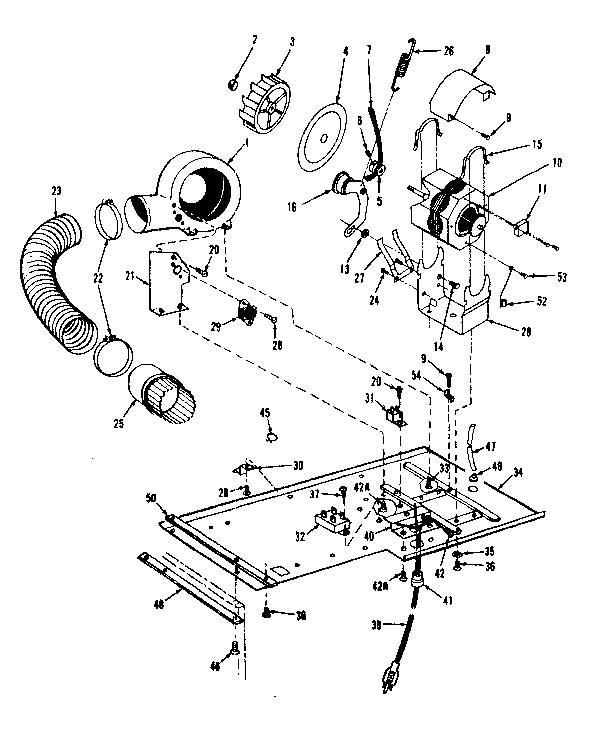 Dryer motor, blower, belt