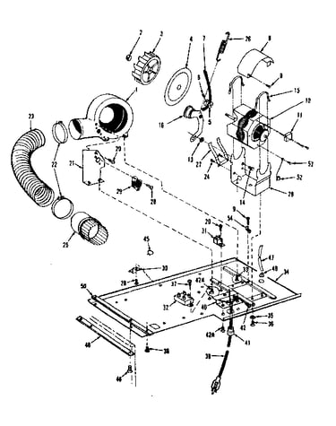 Dryer motor, blower, belt