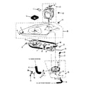 Kenmore 41789695120 washer drive system, pump diagram