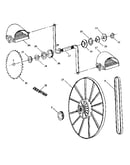 Crank and wheel assembly