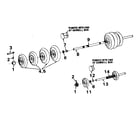DP 03-4170A barbell and dumbell set diagram