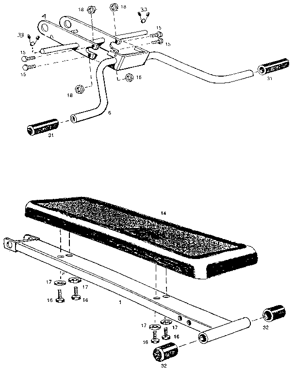 Bench and handlebar assembly