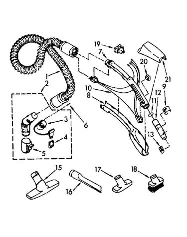 Hose and attachment parts