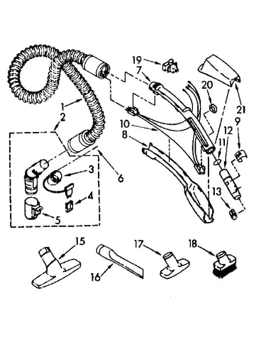 Hose and attachment parts