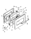 Visi-bake upper oven and lower broiler door