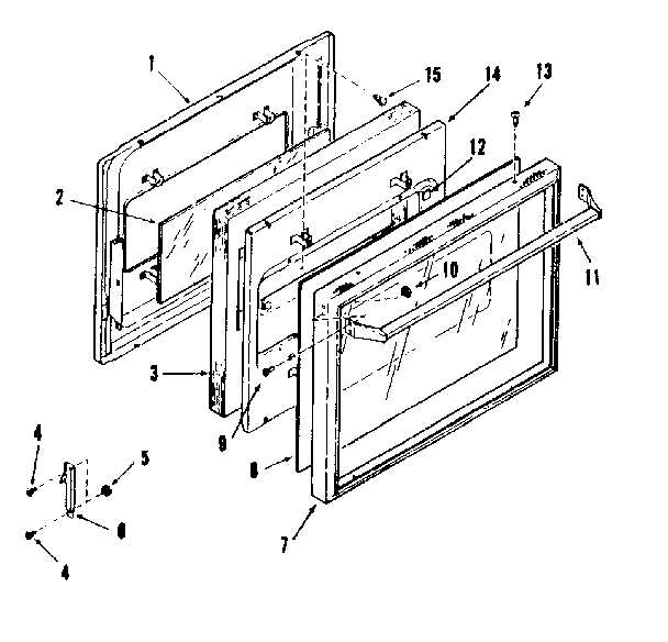 Full glass upper oven and lower broiler door