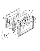 Full glass upper oven and lower broiler door