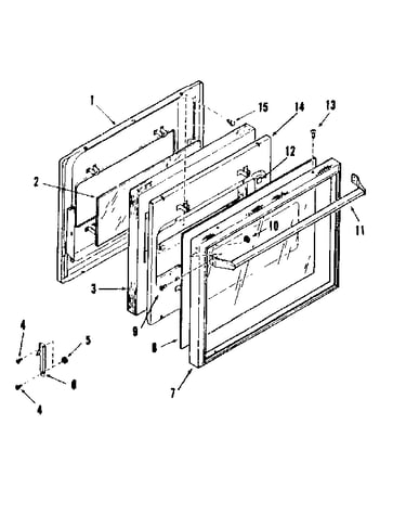 Full glass upper oven and lower broiler door
