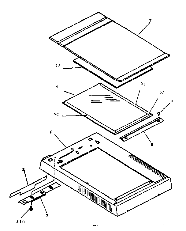 COPYBOARD COVER AND TOP COVER ASSEMBLY