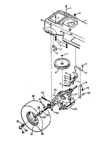 Rear drive half