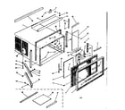 Kenmore 25364900 cabinet and front parts diagram