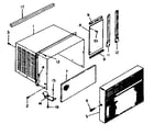 Kenmore 25365050 cabinet and front parts diagram