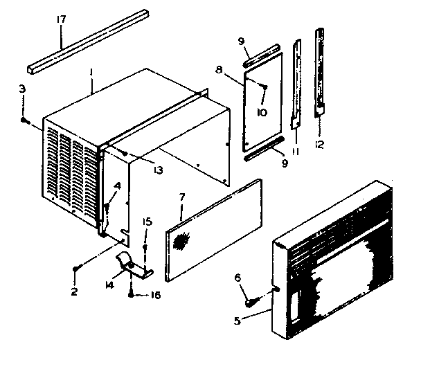 Cabinet and front parts
