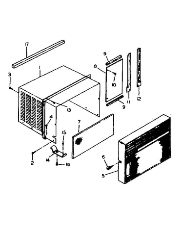 Cabinet and front parts