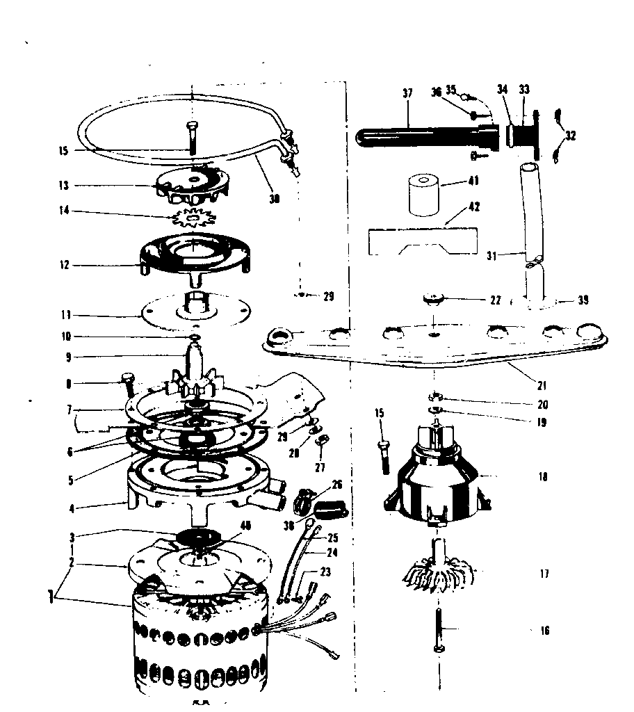 Motor, heater, and spray arm details