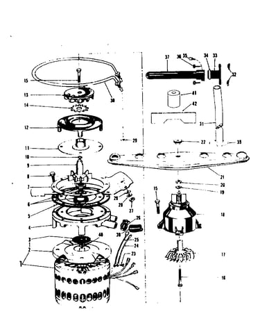 Motor, heater, and spray arm details