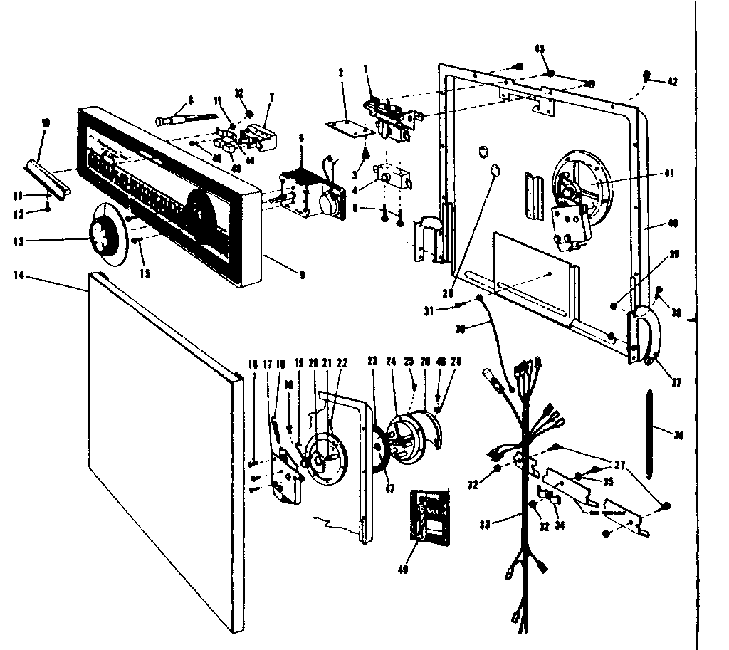 Control panel and door details (model no. 587.65780)