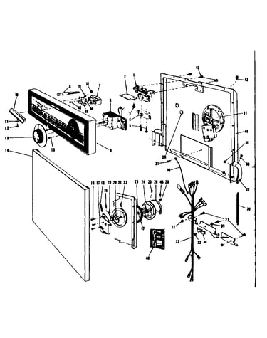 Control panel and door details (model no. 587.65780)