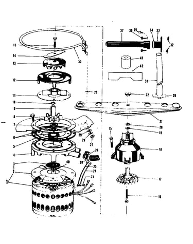Heater, impeller, motor, and pump details