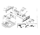 Kenmore 1106214440 top and console assembly diagram