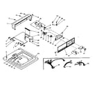 Kenmore 1106214441 top and console assembly diagram