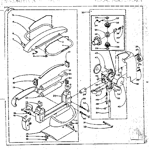 WRINGER AND WRINGER GEAR CASE ASSEMBLY