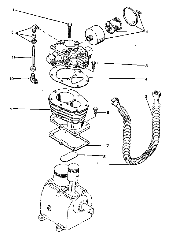 CYLINDER AND MUFFLER ASSEMBLY