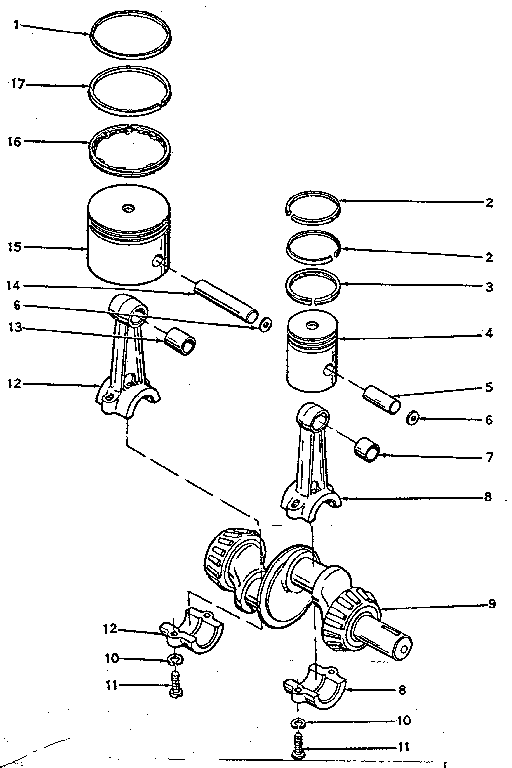 CRANKSHAFT AND CONE ASSEMBLY