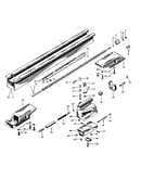 Tailstock, bed, legs and rack assembly