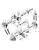 Underneath drive assembly (model no. 101.28950, .28970)
