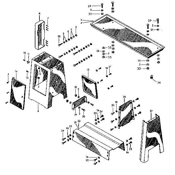 CABINET ASSEMBLY (MODEL NO. 101.28950, .28970)