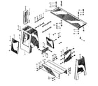 Craftsman 10127580 cabinet assembly (model no. 101.28950, .28970) diagram
