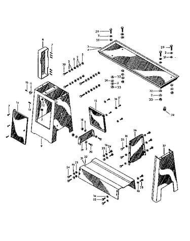 Cabinet assembly (model no. 101.28950, .28970)