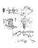 Frame, countershaft, belt guard and motor base parts