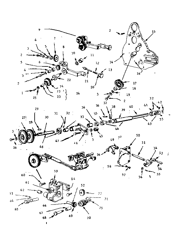 Feed gear and gear box parts