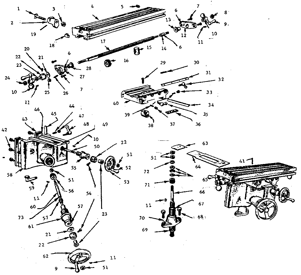 Knee and table parts