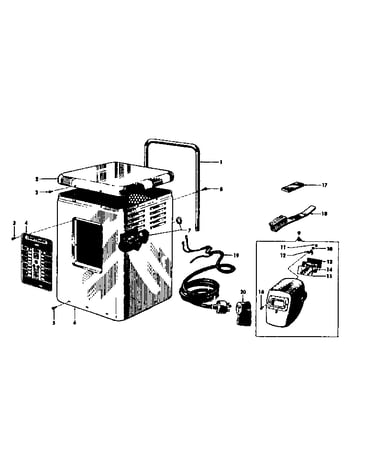 Lid and cabinet parts