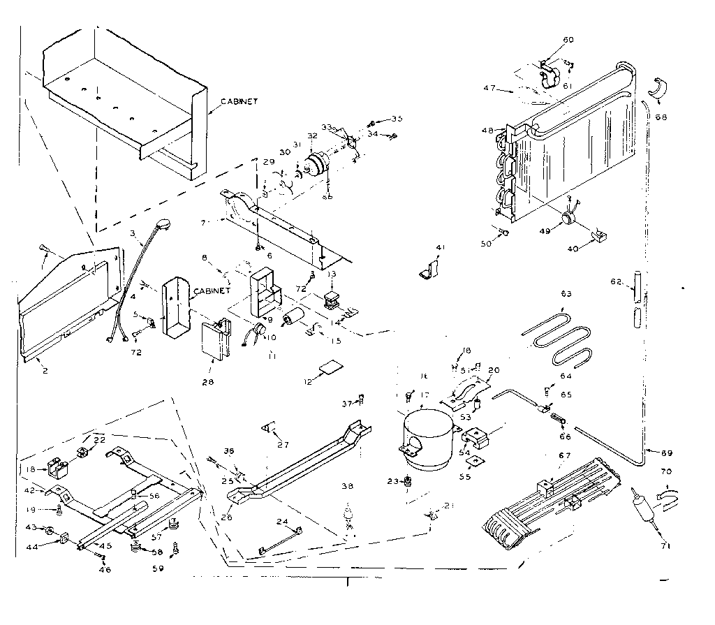 Refrigerator unit parts